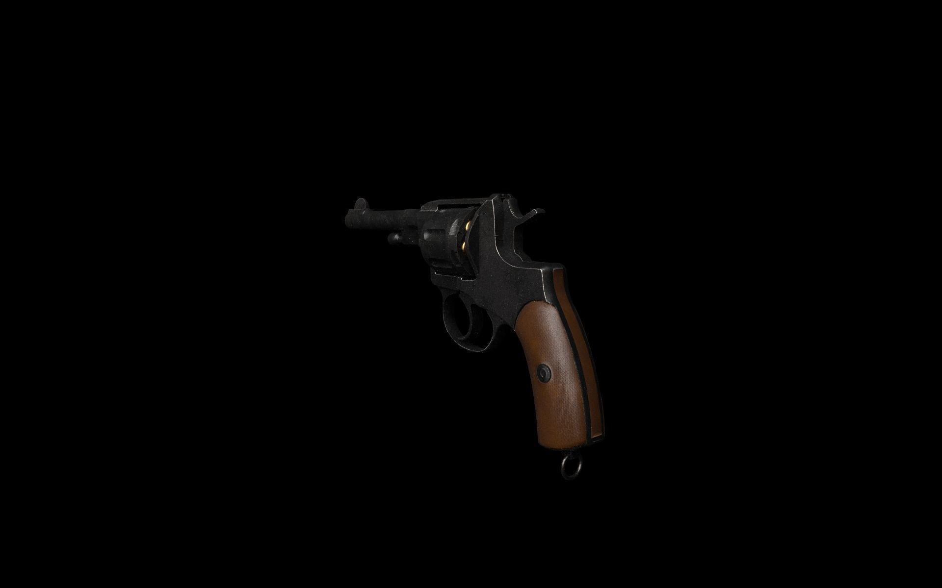 Nagant M1895 Revolver Low-poly 3D model_2