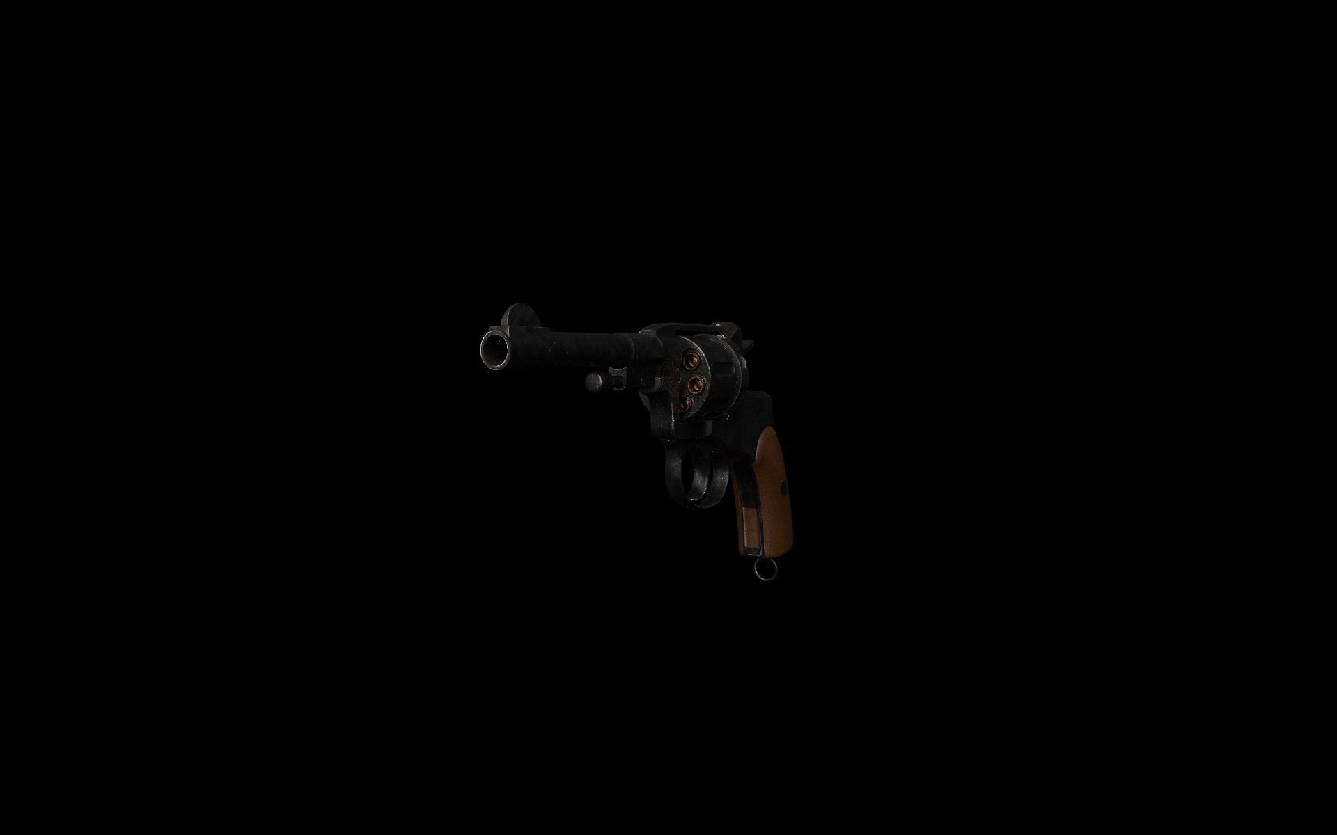 Nagant M1895 Revolver Low-poly 3D model_8