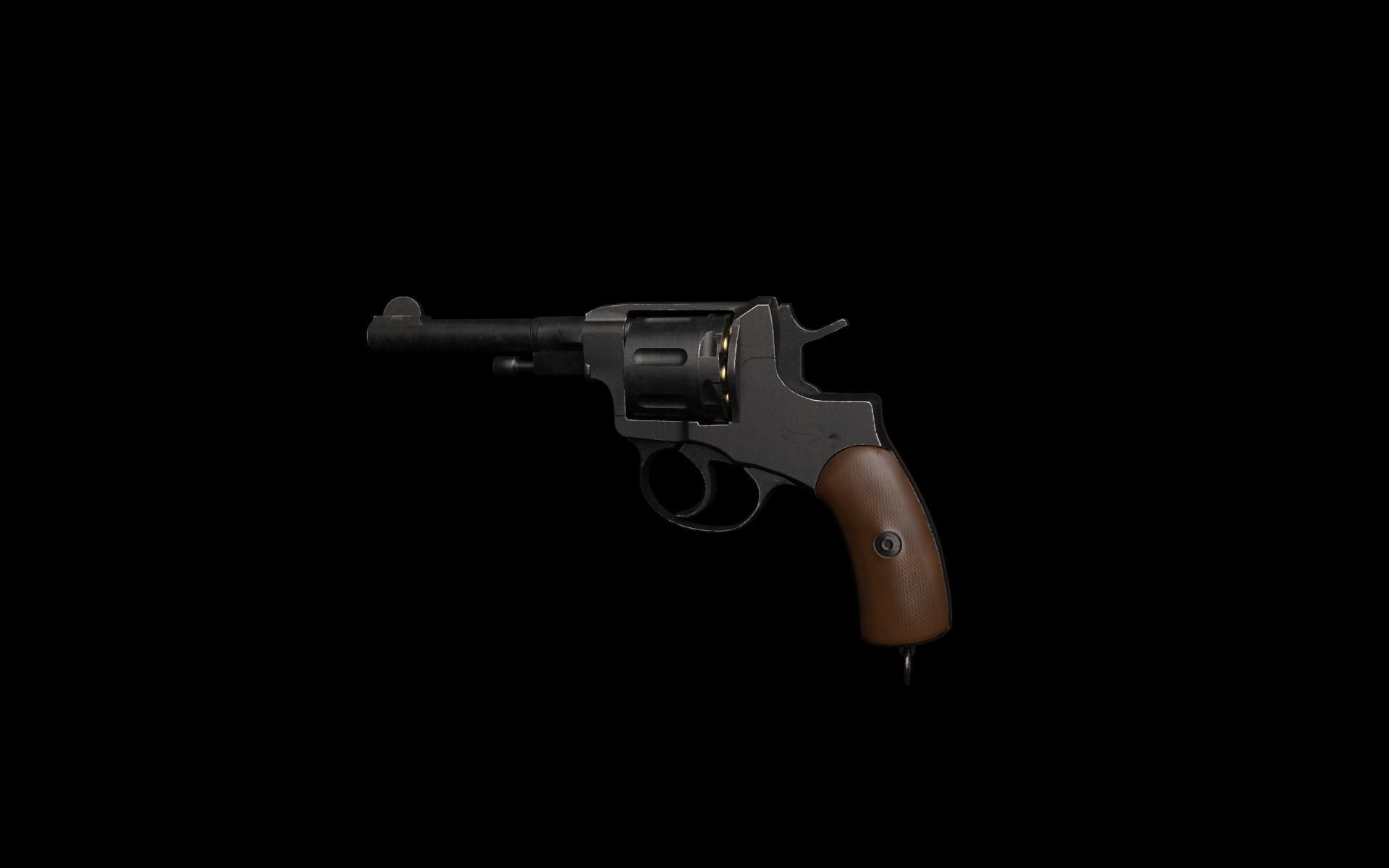 Nagant M1895 Revolver Low-poly 3D model_1