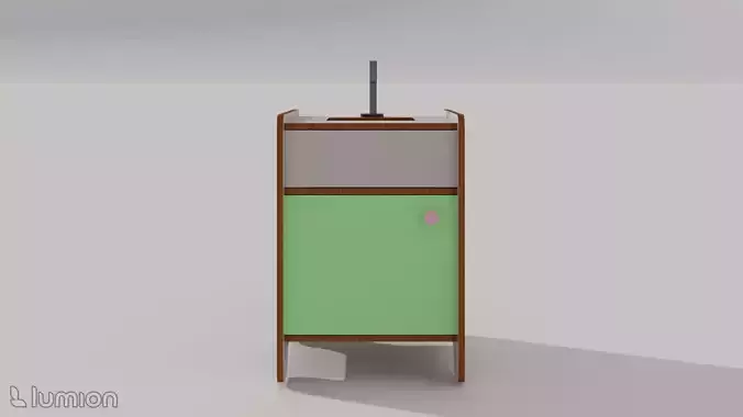 Montessori Kitchenette Functional Sink Cabinet CAD INCLUDED 3D print model