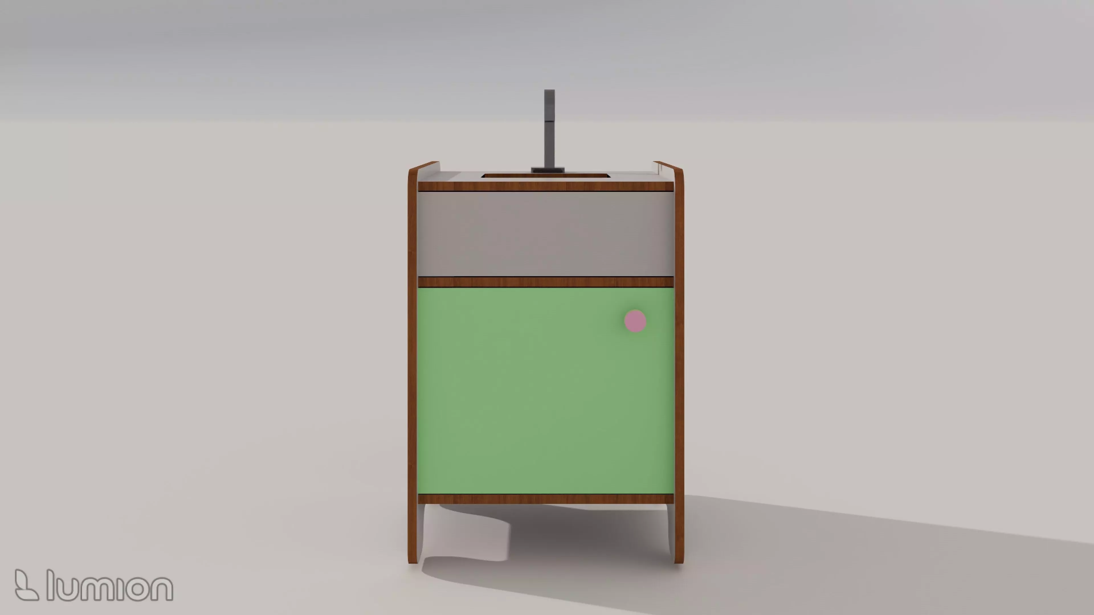 Montessori Kitchenette Functional Sink Cabinet CAD INCLUDED 3D print model_0