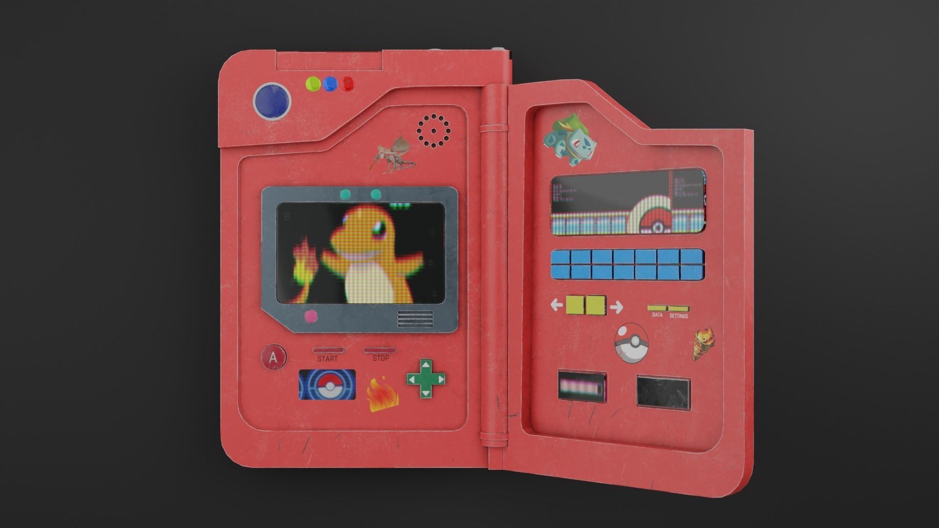 Pokedex 3D Model Free low-poly 3D model_1