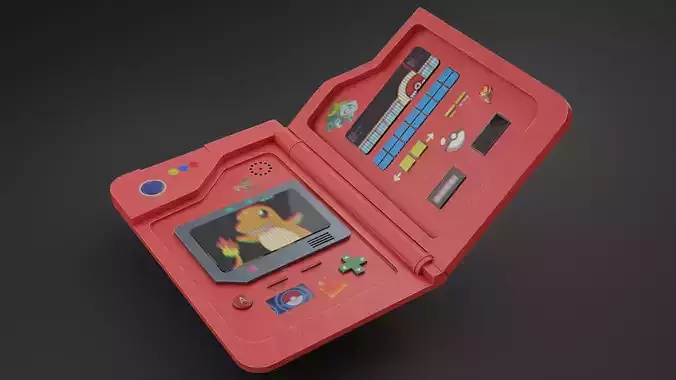 Pokedex 3D Model  Free low-poly 3D model