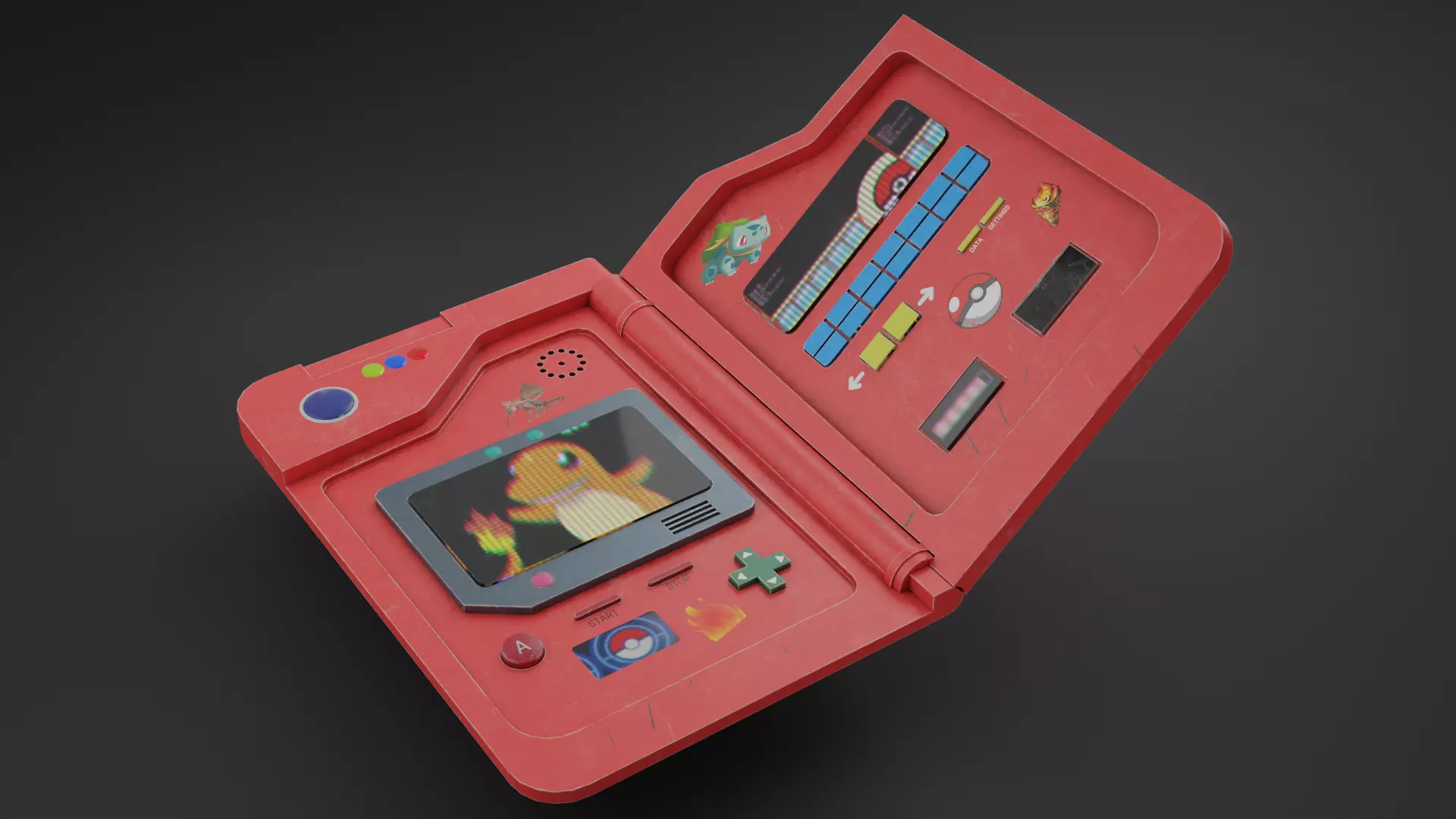 Pokedex 3D Model Free low-poly 3D model_0