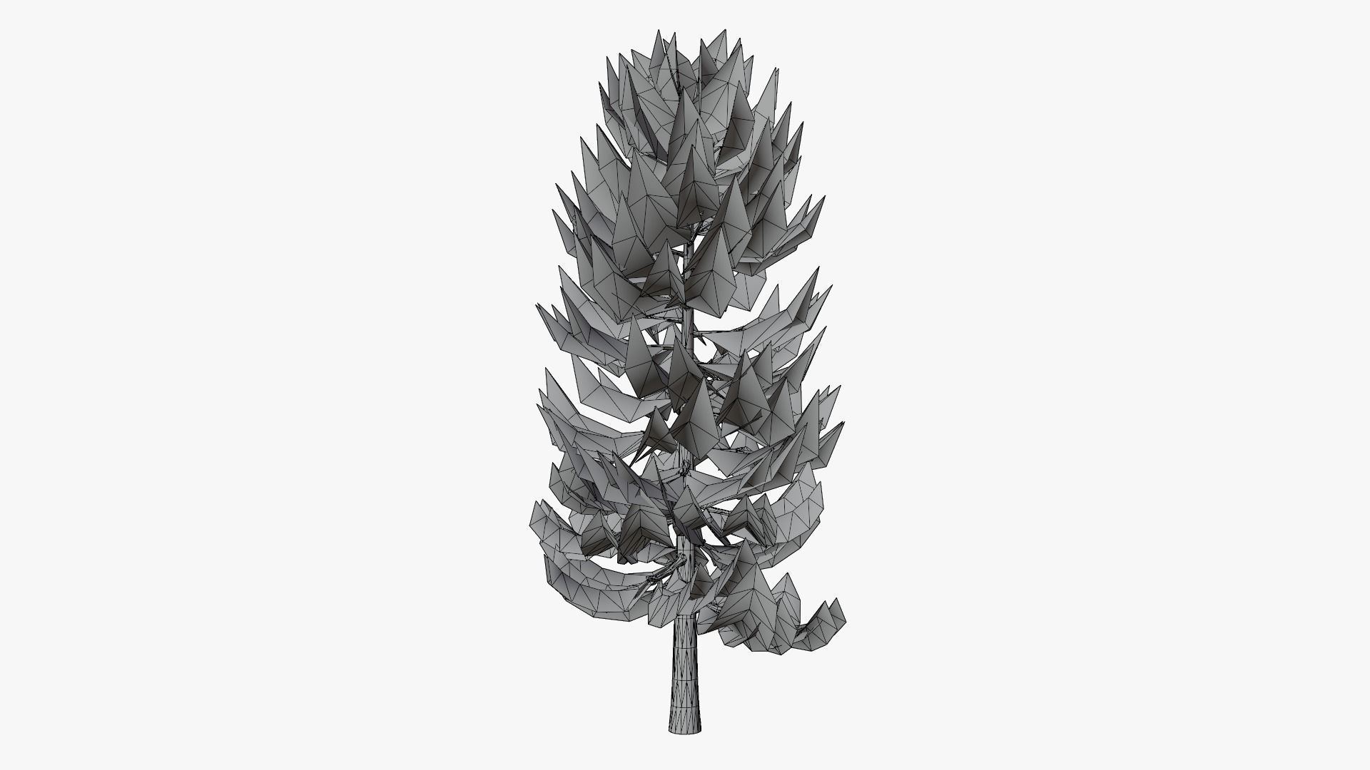 Lowpoly Pine v4 Low-poly 3D model_8