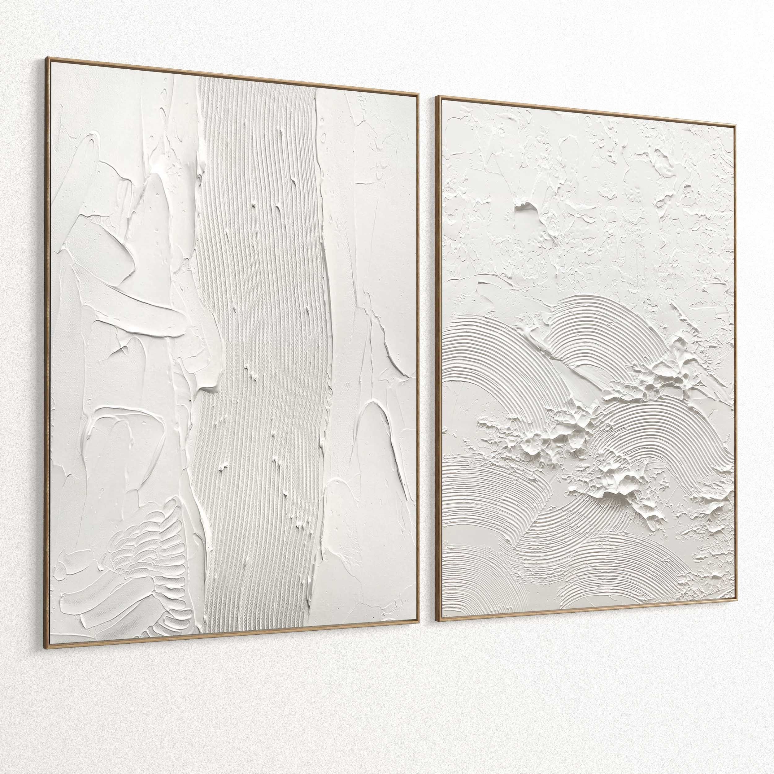 Plaster Two Photo Frame 361 Low-poly 3D model_1