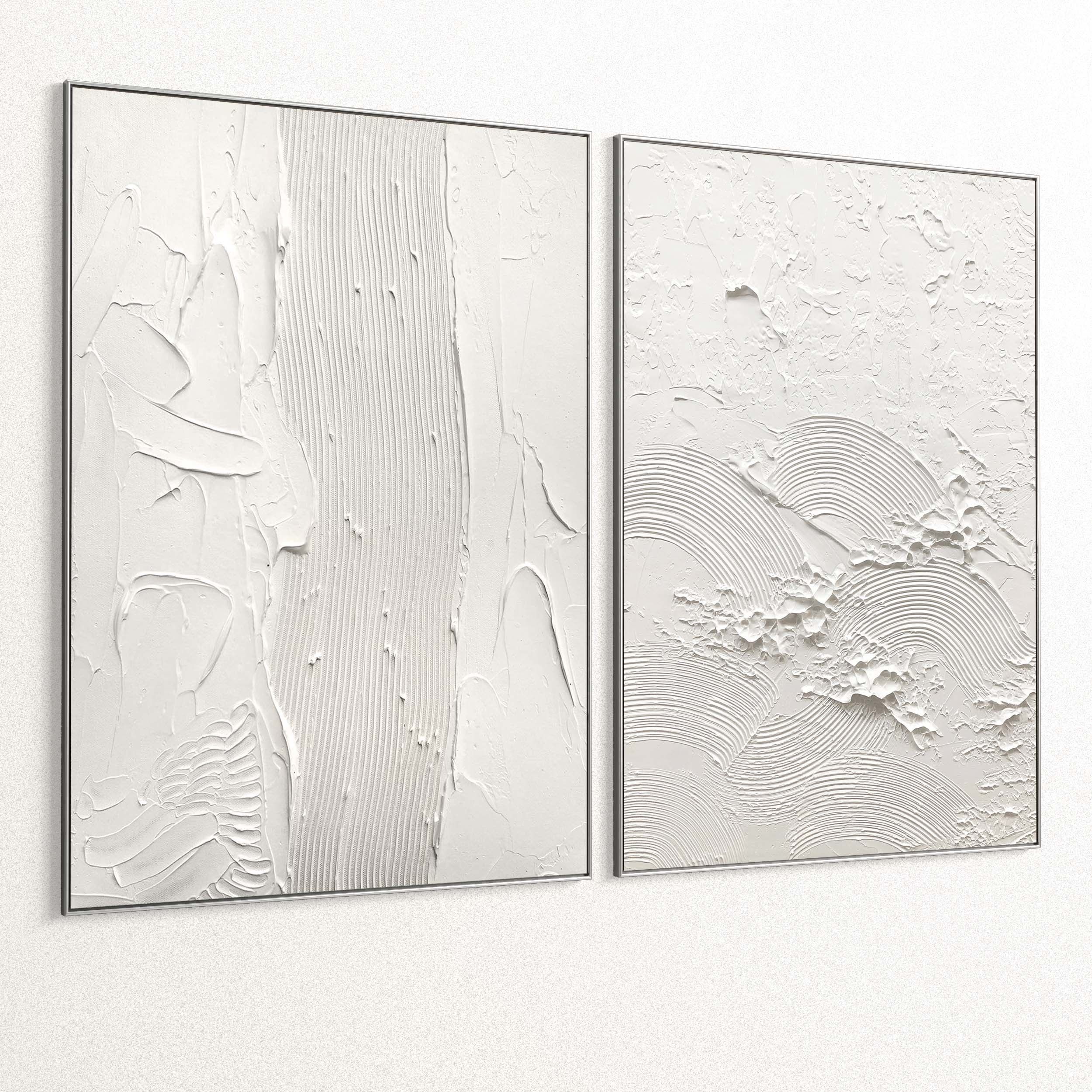 Plaster Two Photo Frame 361 Low-poly 3D model_4