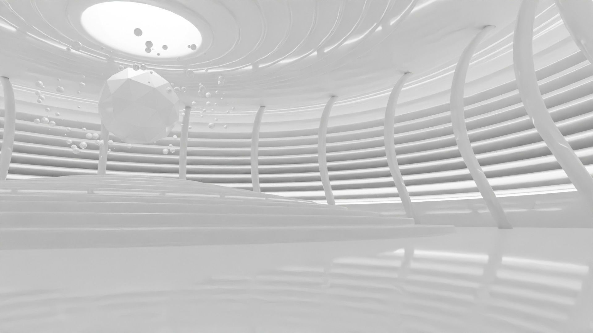 Concept space interior empty room 6 Low-poly 3D model_4