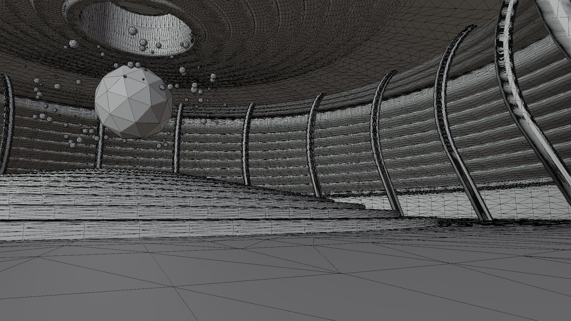 Concept space interior empty room 6 Low-poly 3D model_14