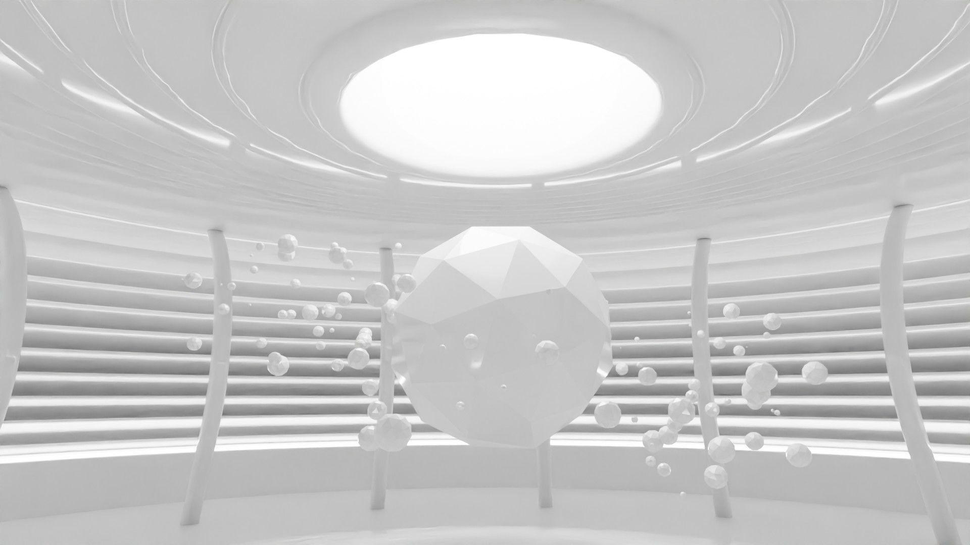 Concept space interior empty room 6 Low-poly 3D model_2