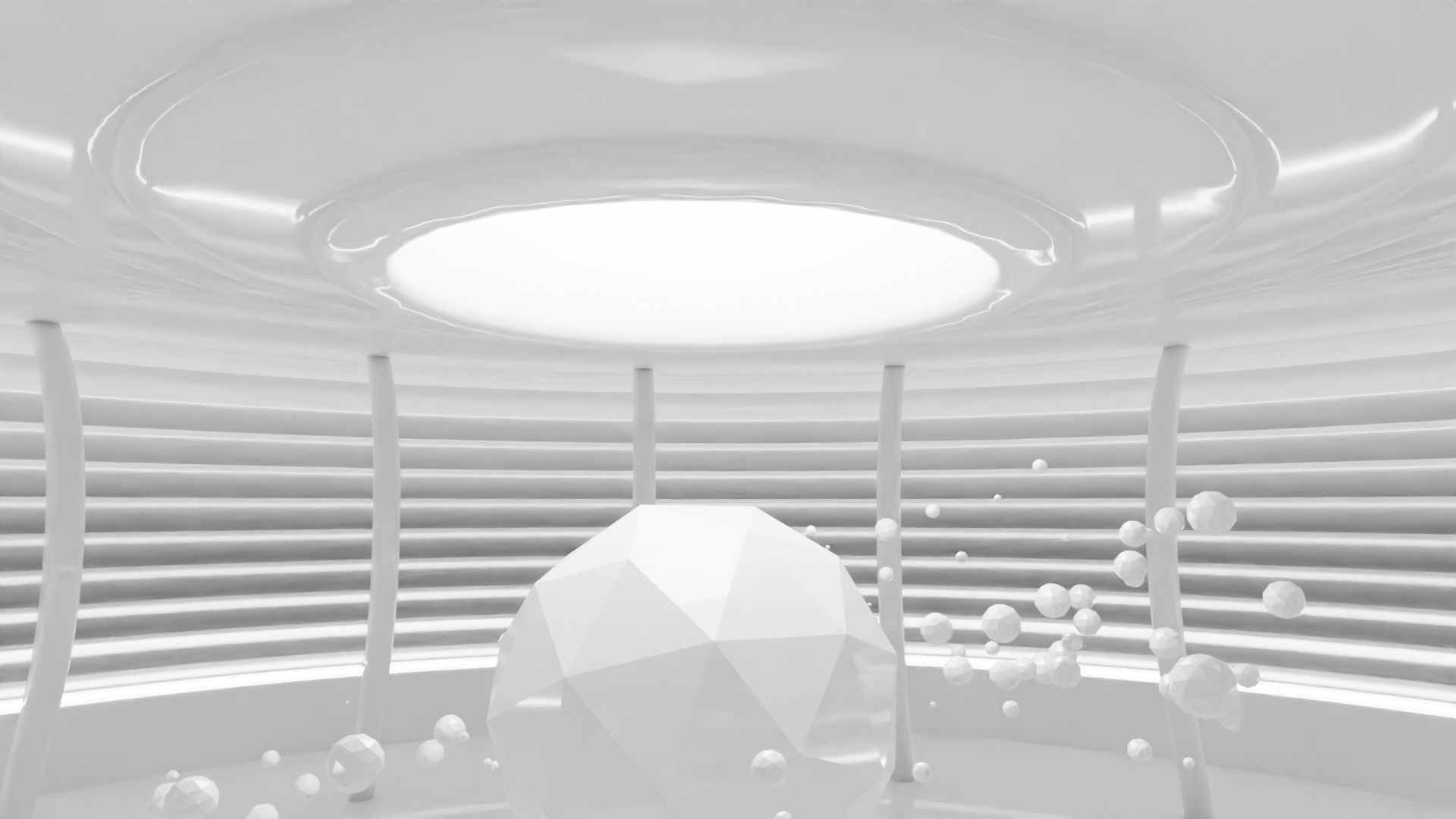Concept space interior empty room 6 Low-poly 3D model_8