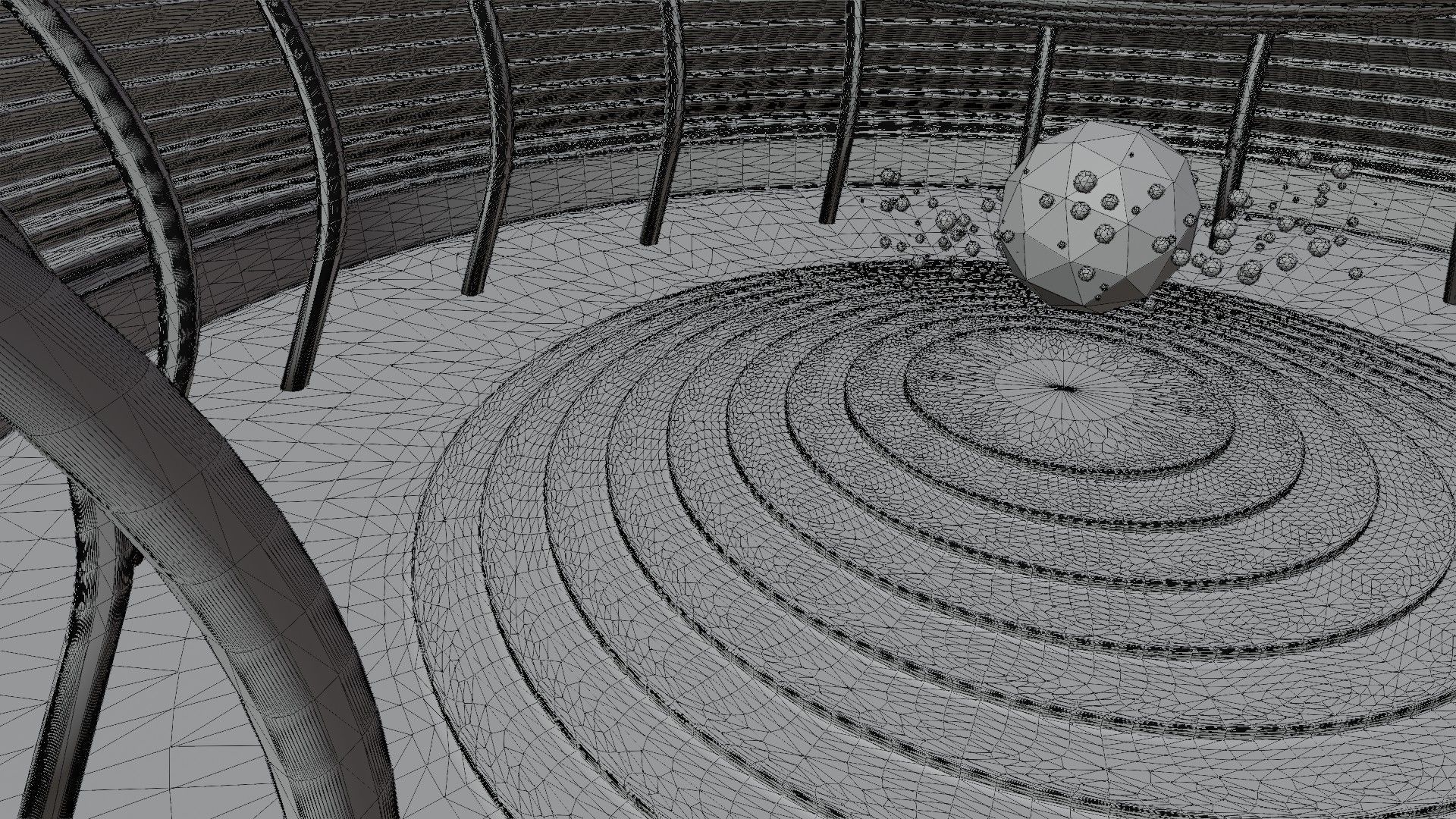 Concept space interior empty room 6 Low-poly 3D model_15