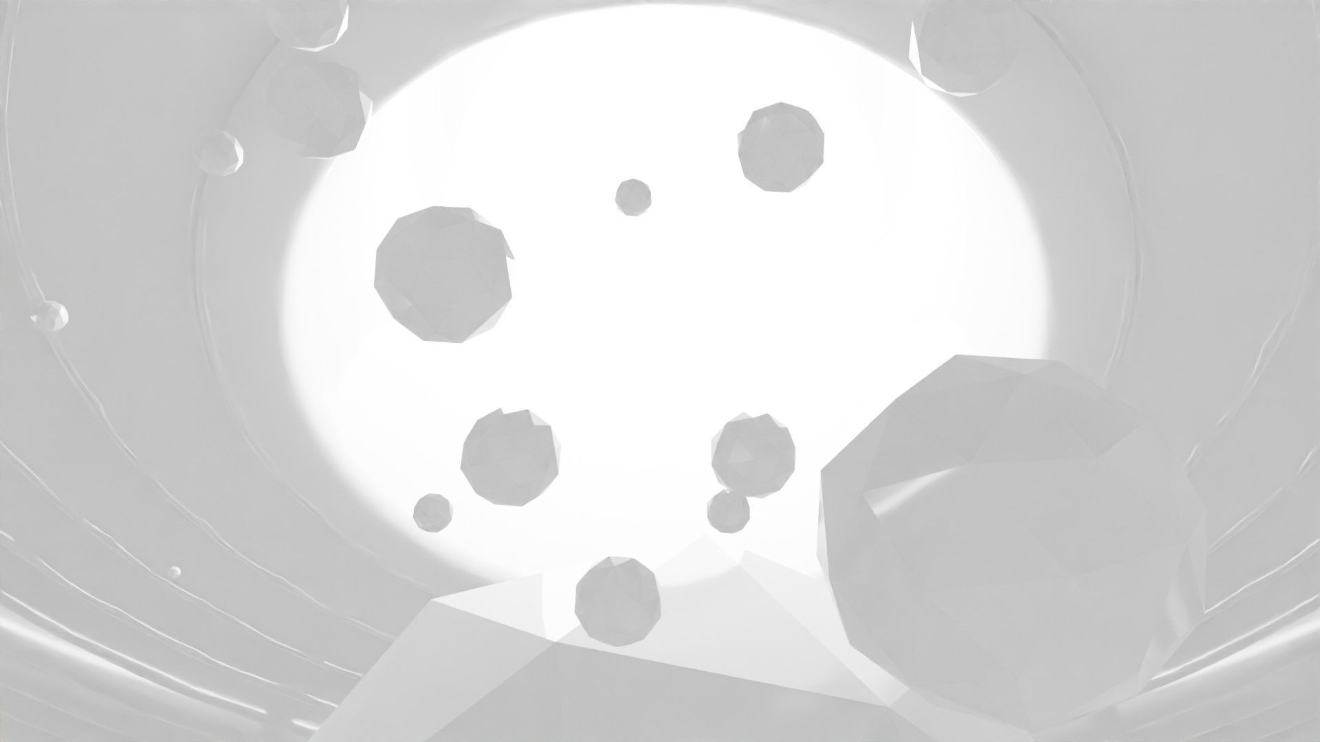 Concept space interior empty room 6 Low-poly 3D model_6