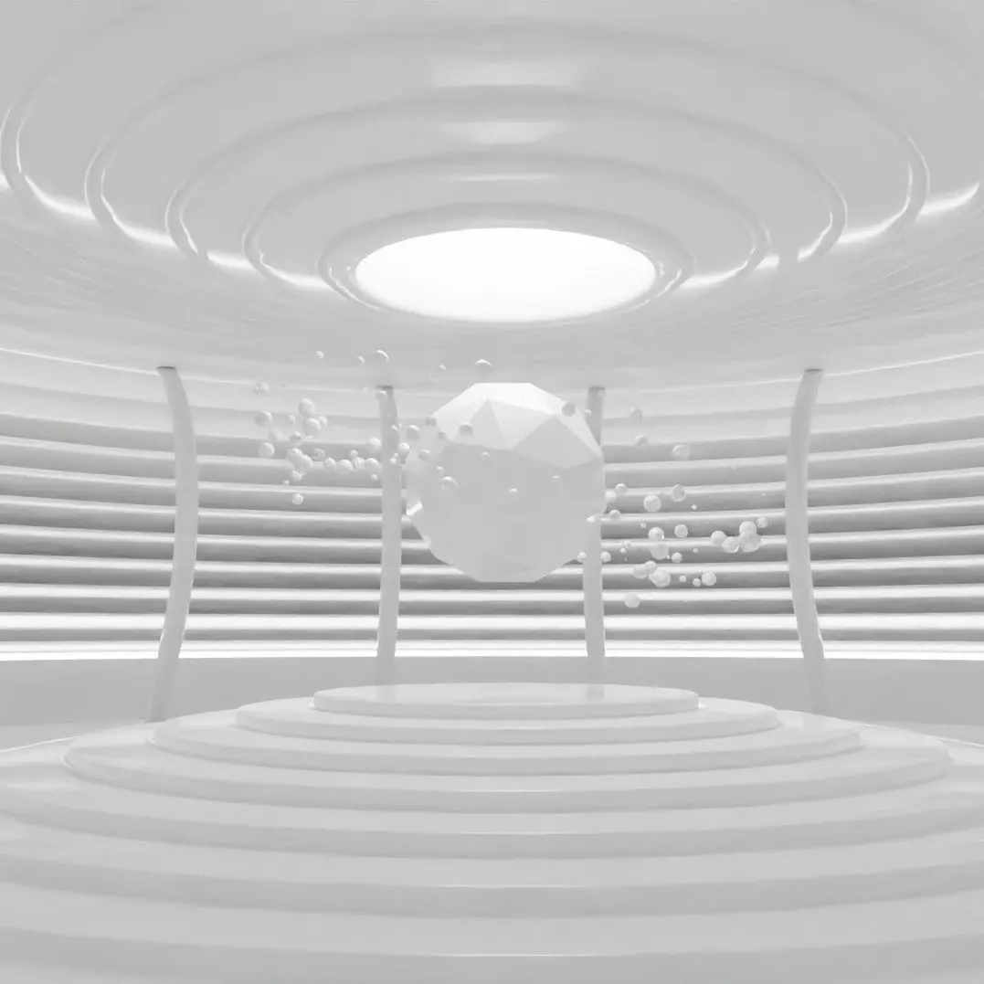 Concept space interior empty room 6 Low-poly 3D model_0