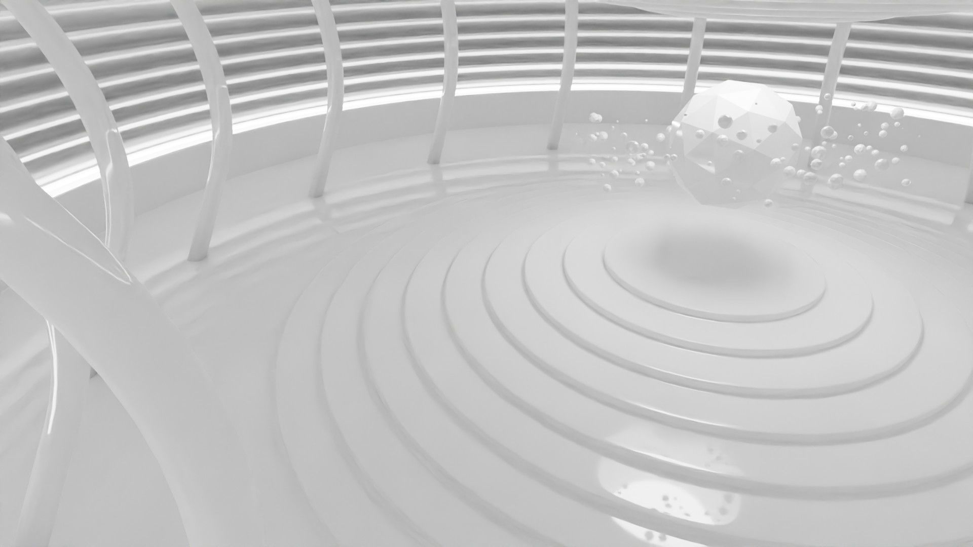 Concept space interior empty room 6 Low-poly 3D model_5