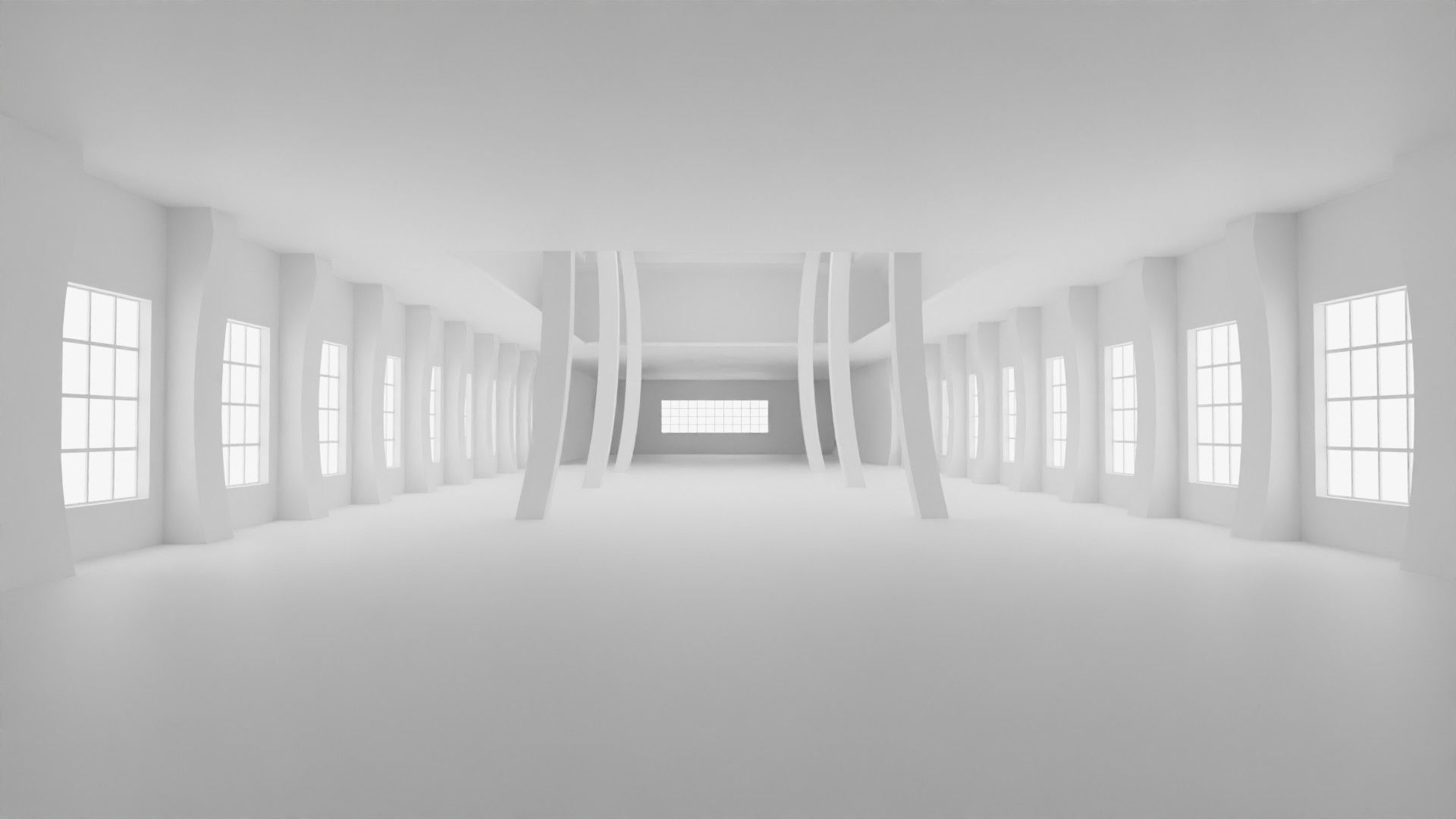 Concept space interior empty rooms 3D Model Collection_37