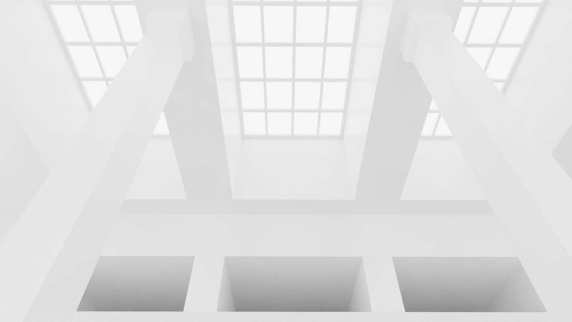 Concept space interior empty rooms 3D Model Collection_8