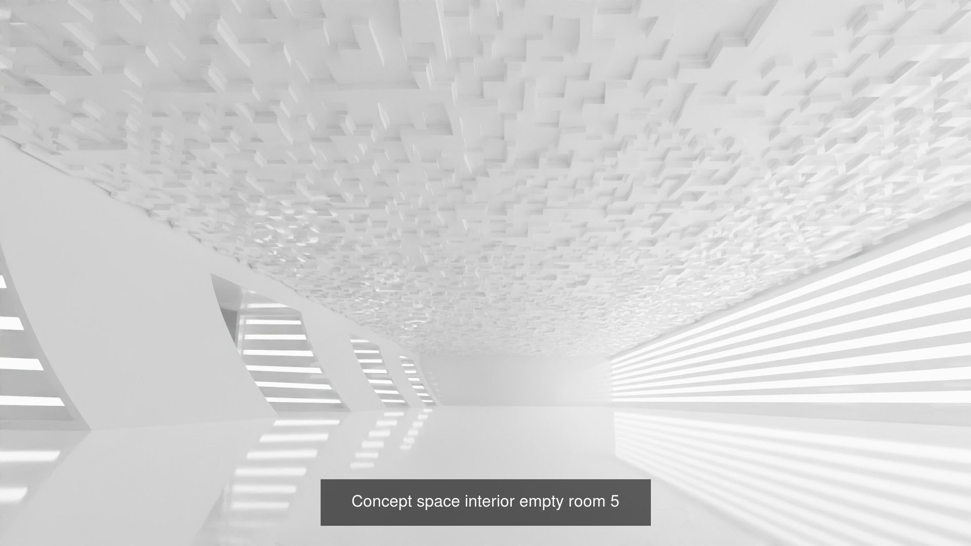 Concept space interior empty rooms 3D Model Collection_5