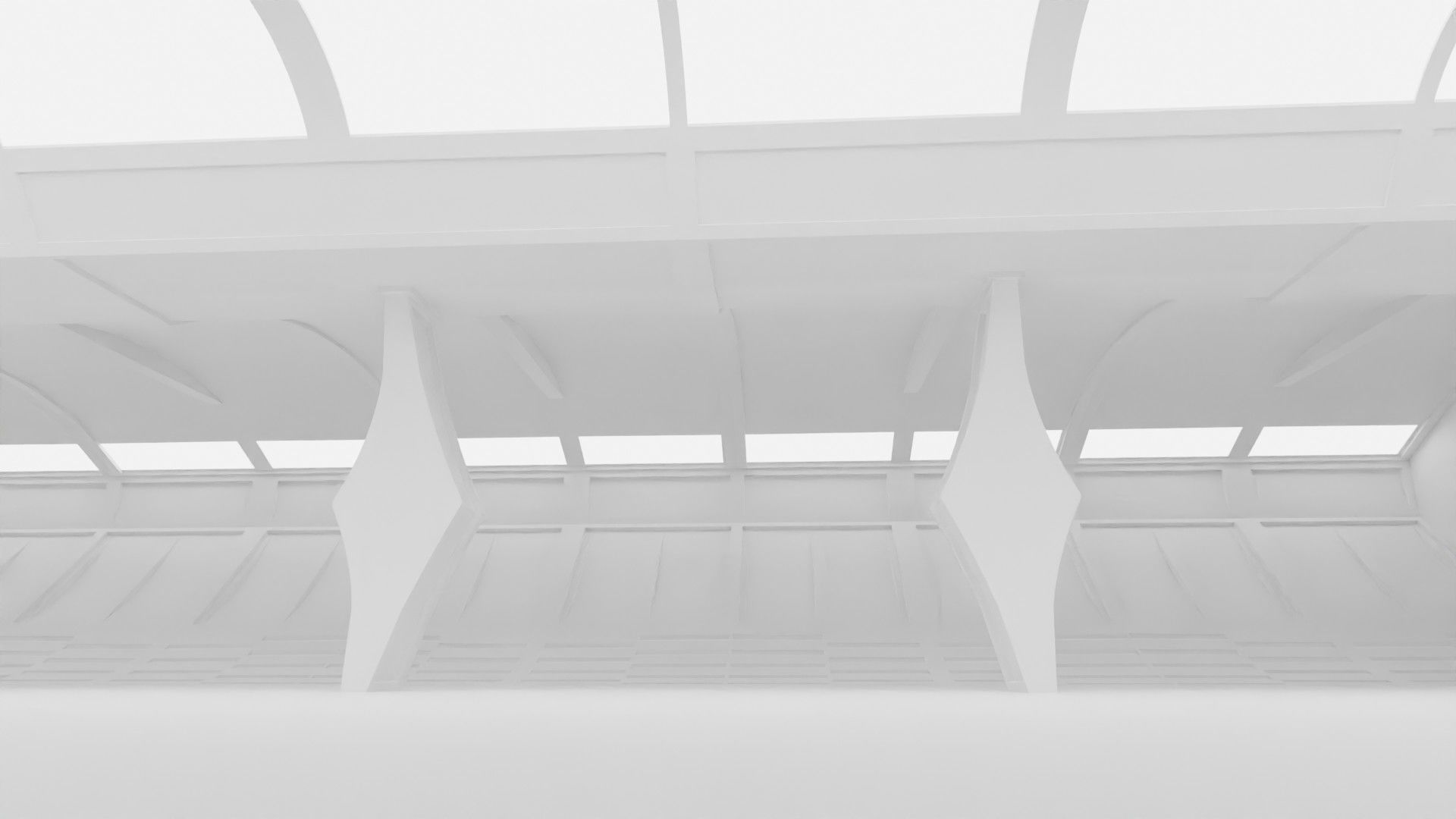 Concept space interior empty rooms 3D Model Collection_48