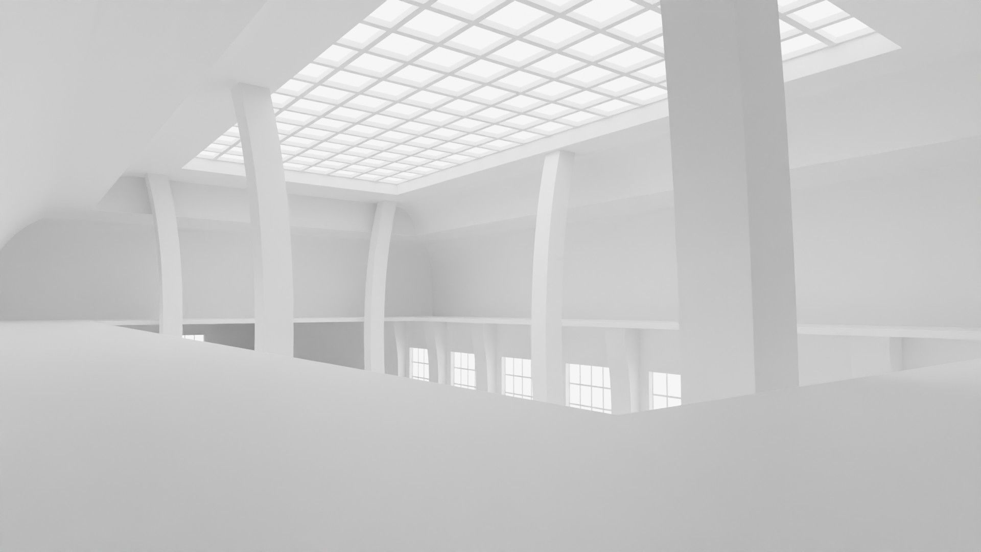 Concept space interior empty rooms 3D Model Collection_33