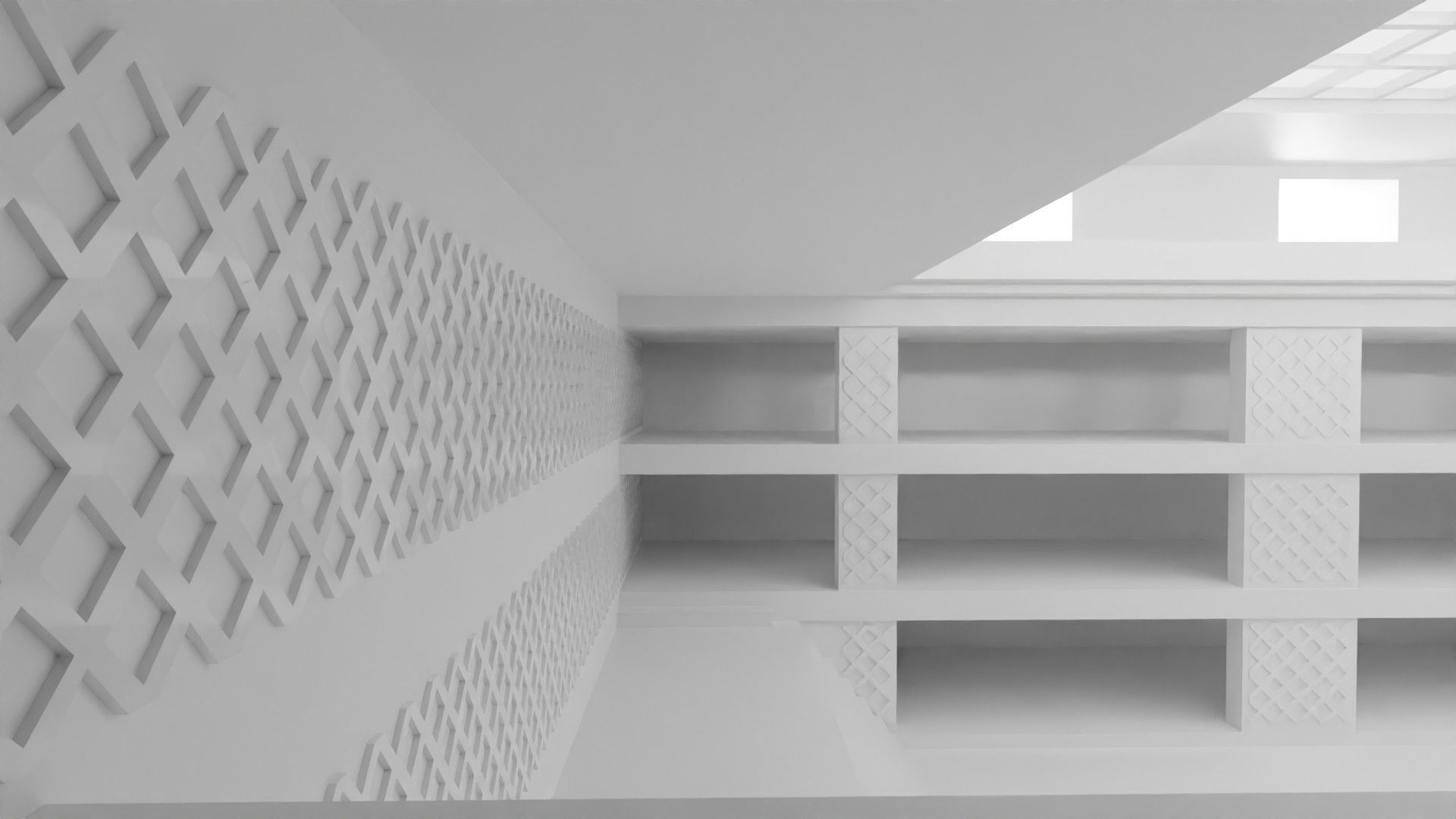 Concept space interior empty rooms 3D Model Collection_27