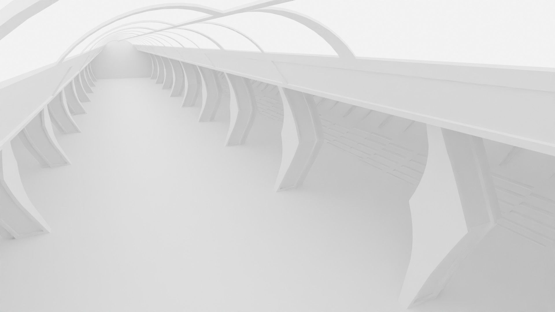 Concept space interior empty rooms 3D Model Collection_43