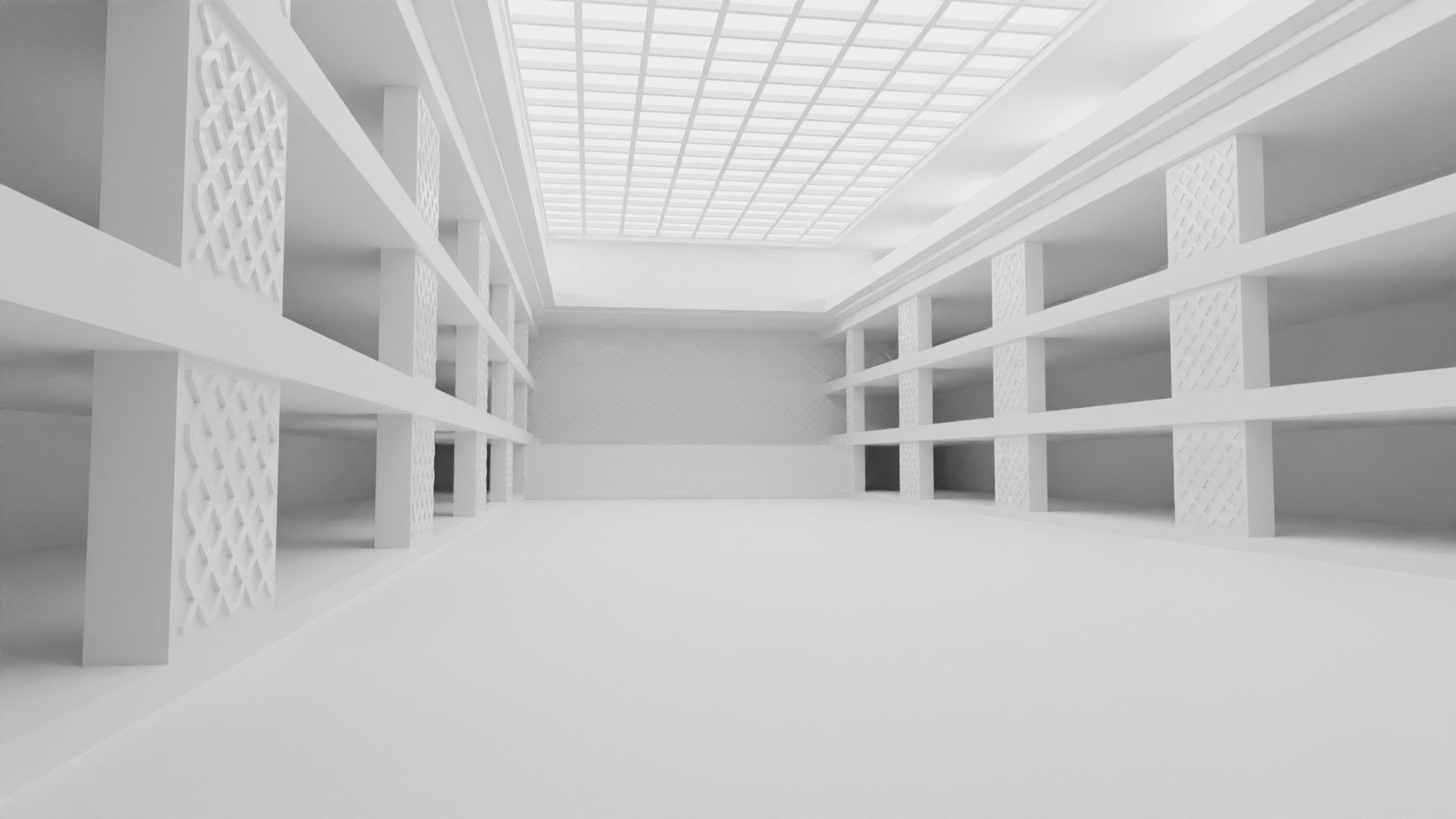Concept space interior empty rooms 3D Model Collection_26