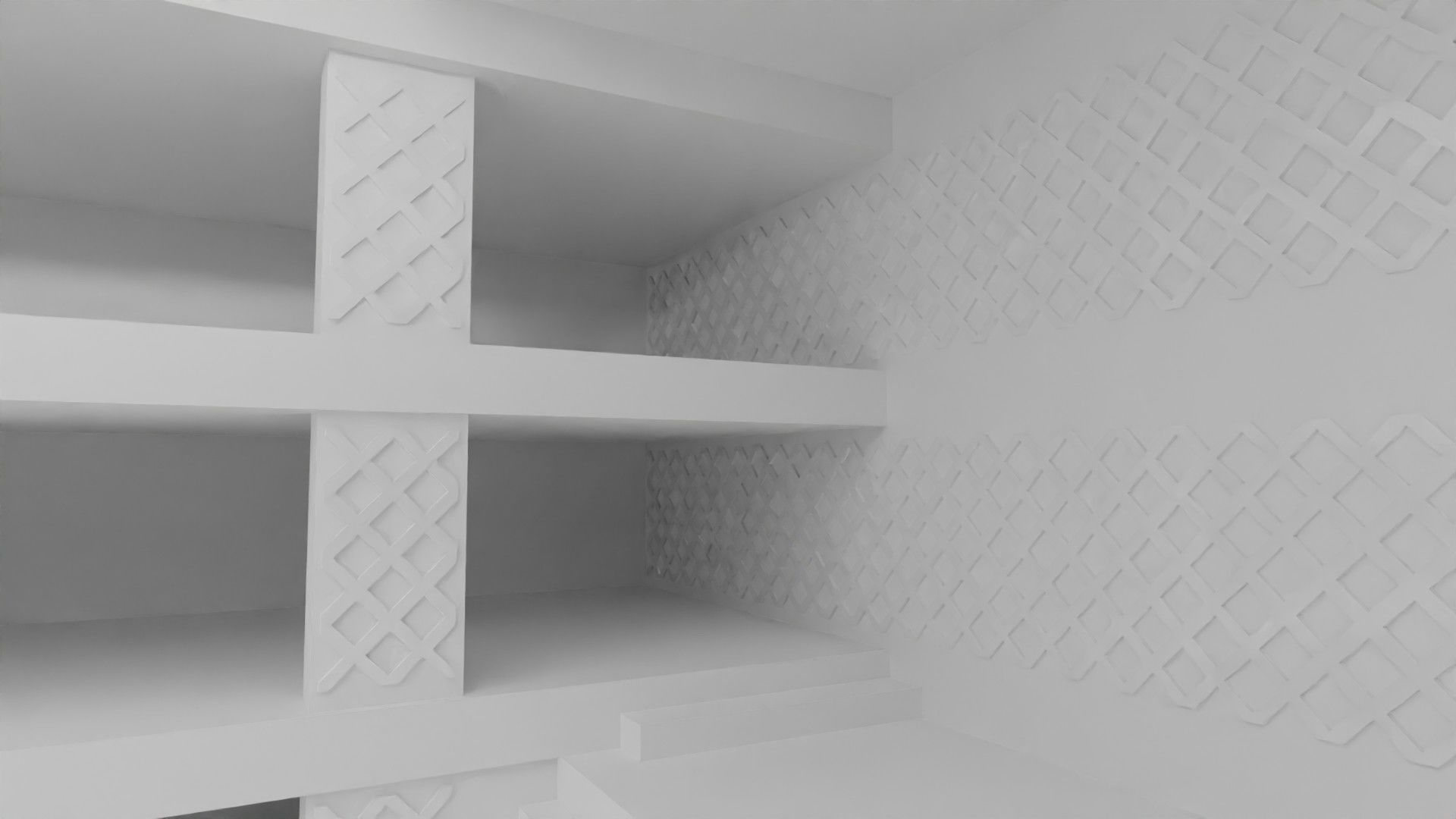 Concept space interior empty rooms 3D Model Collection_18