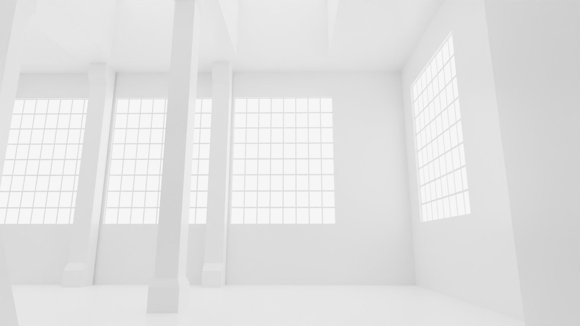 Concept space interior empty rooms 3D Model Collection_16