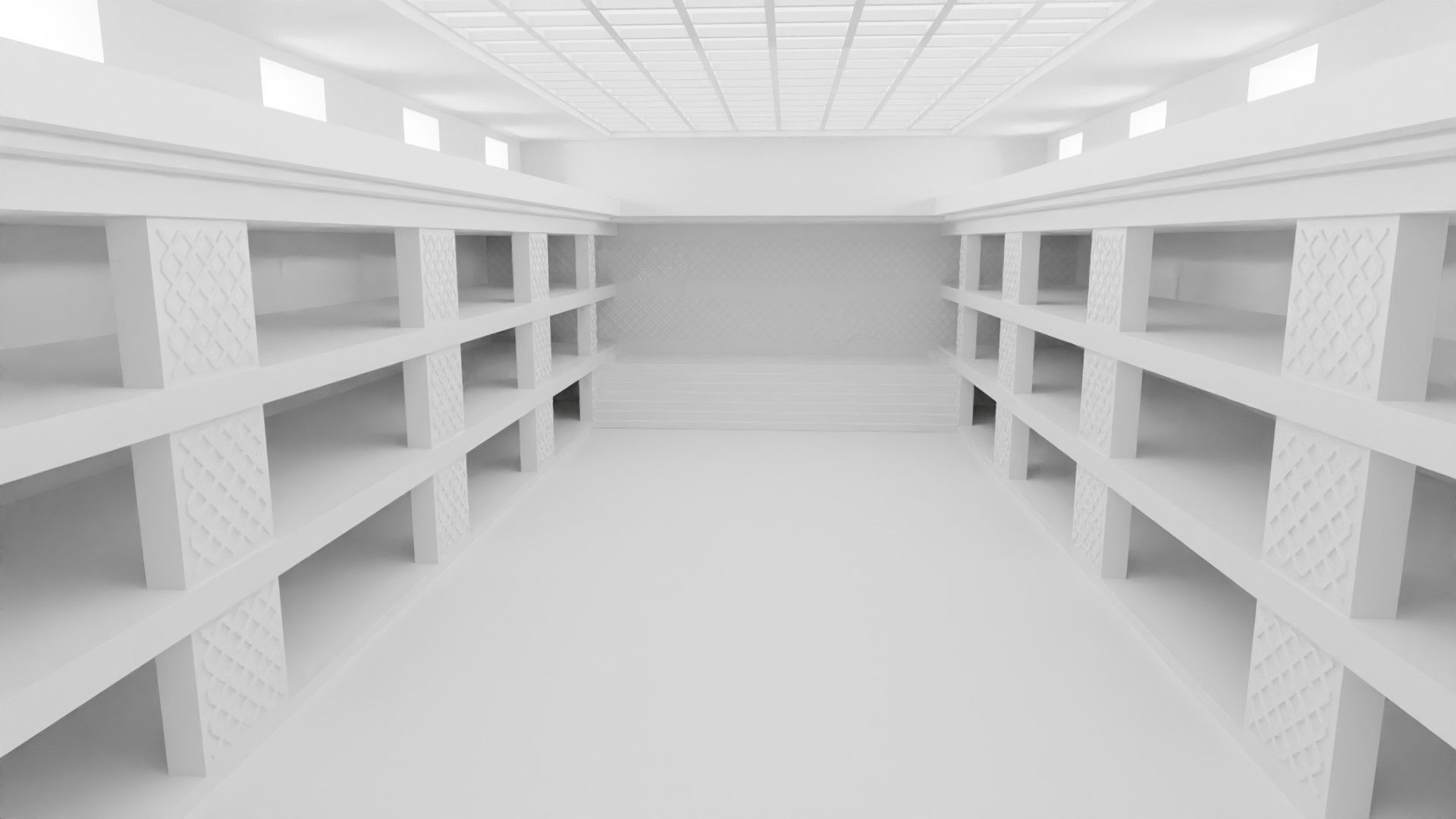 Concept space interior empty rooms 3D Model Collection_24