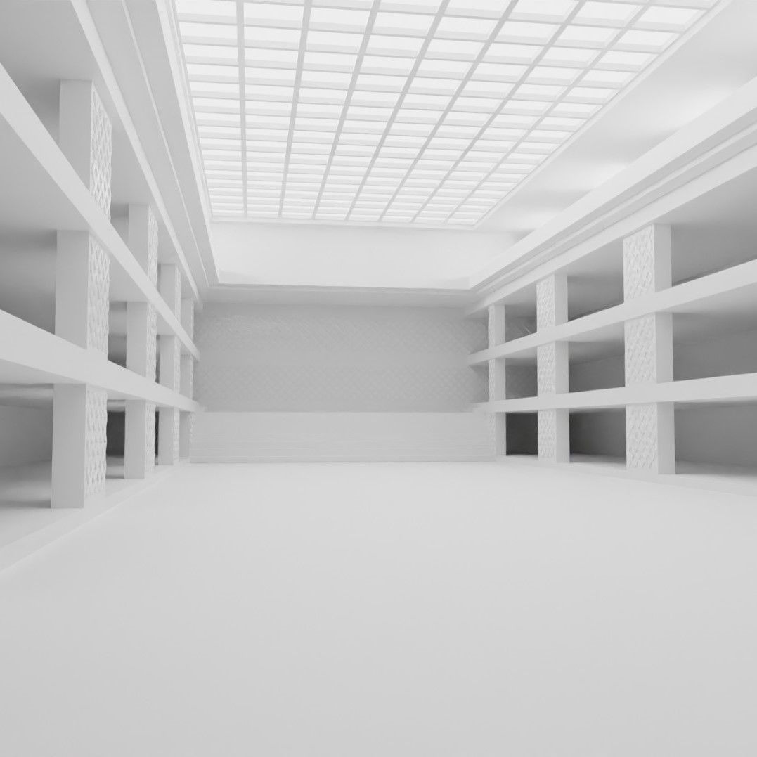 Concept space interior empty rooms 3D Model Collection_17
