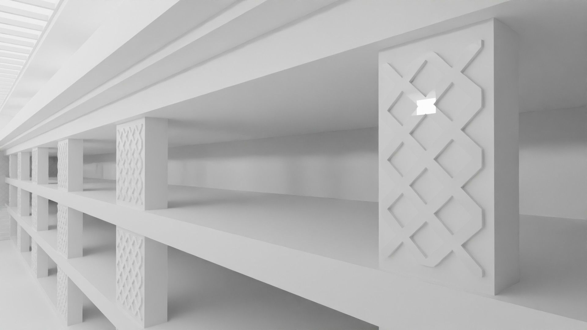 Concept space interior empty rooms 3D Model Collection_19