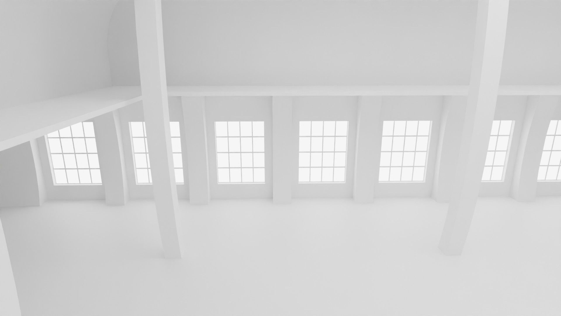 Concept space interior empty rooms 3D Model Collection_29