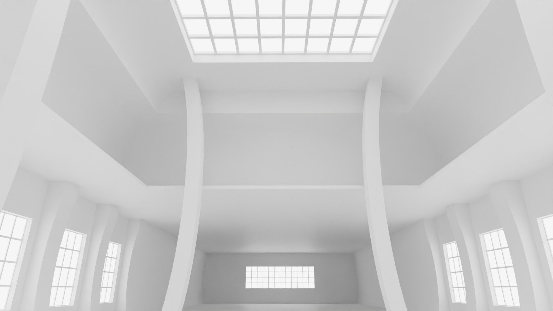 Concept space interior empty rooms 3D Model Collection_30