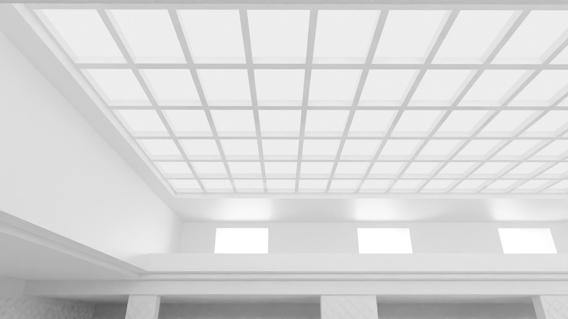 Concept space interior empty rooms 3D Model Collection_21