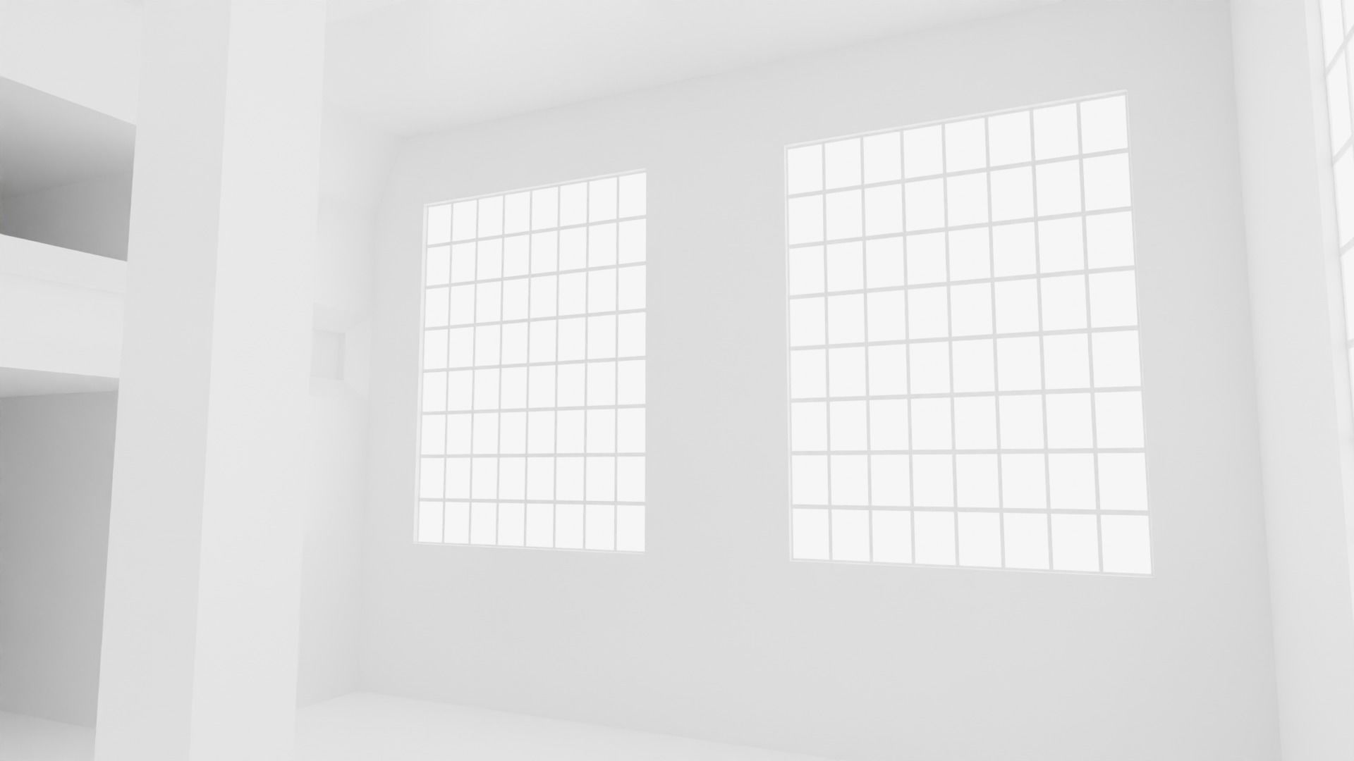 Concept space interior empty rooms 3D Model Collection_9