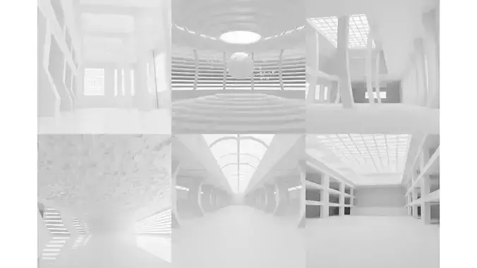 Concept space interior empty rooms