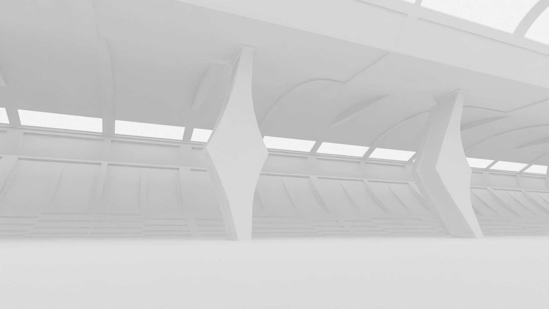 Concept space interior empty rooms 3D Model Collection_47