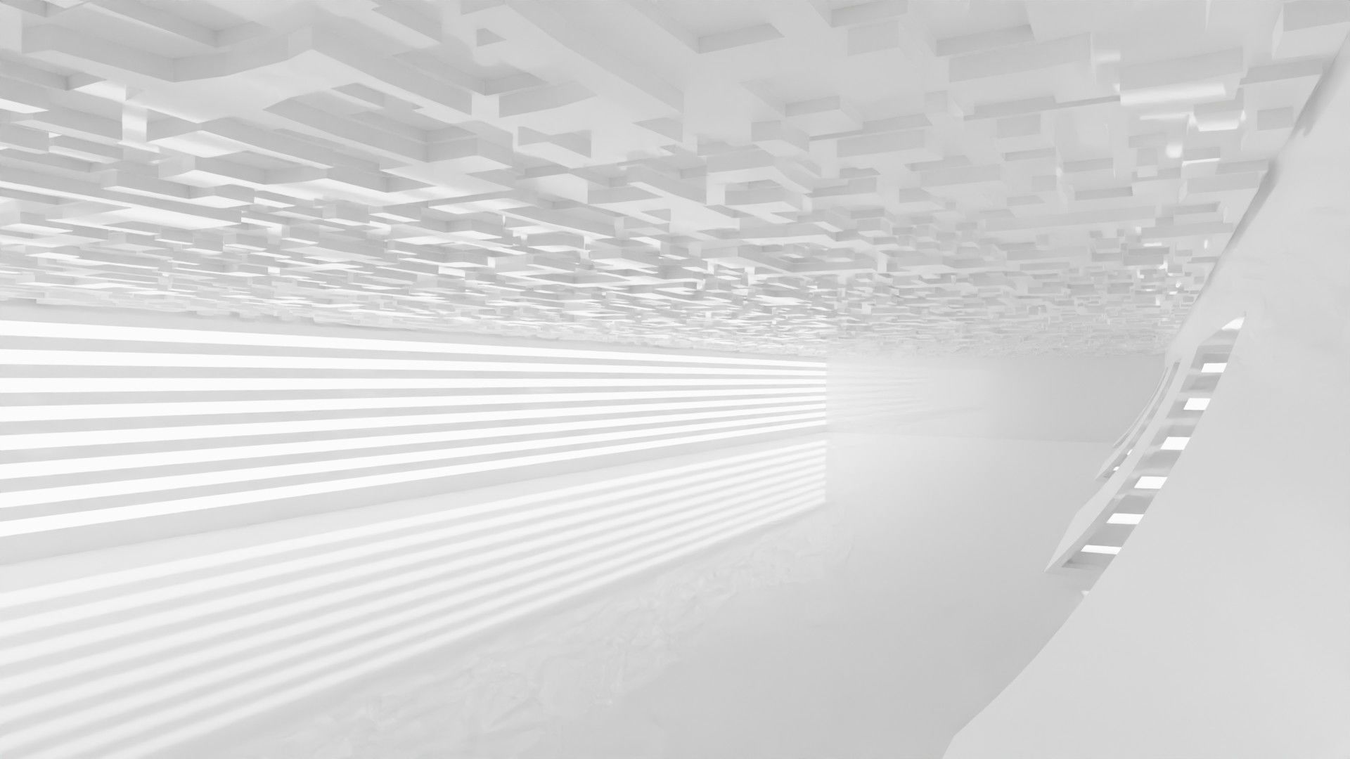 Concept space interior empty rooms 3D Model Collection_52