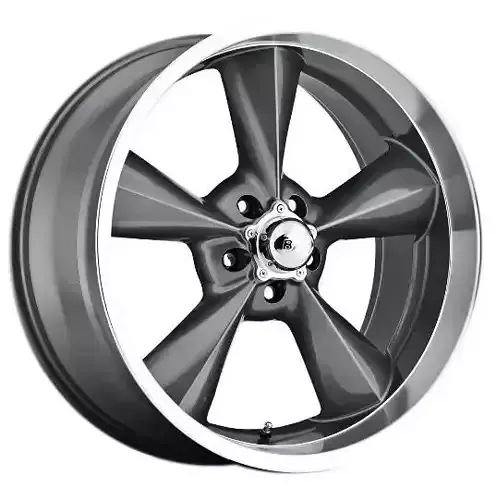 BG Rod Works Old School Wheel 17x8 Gunmetal With Machined Lip 