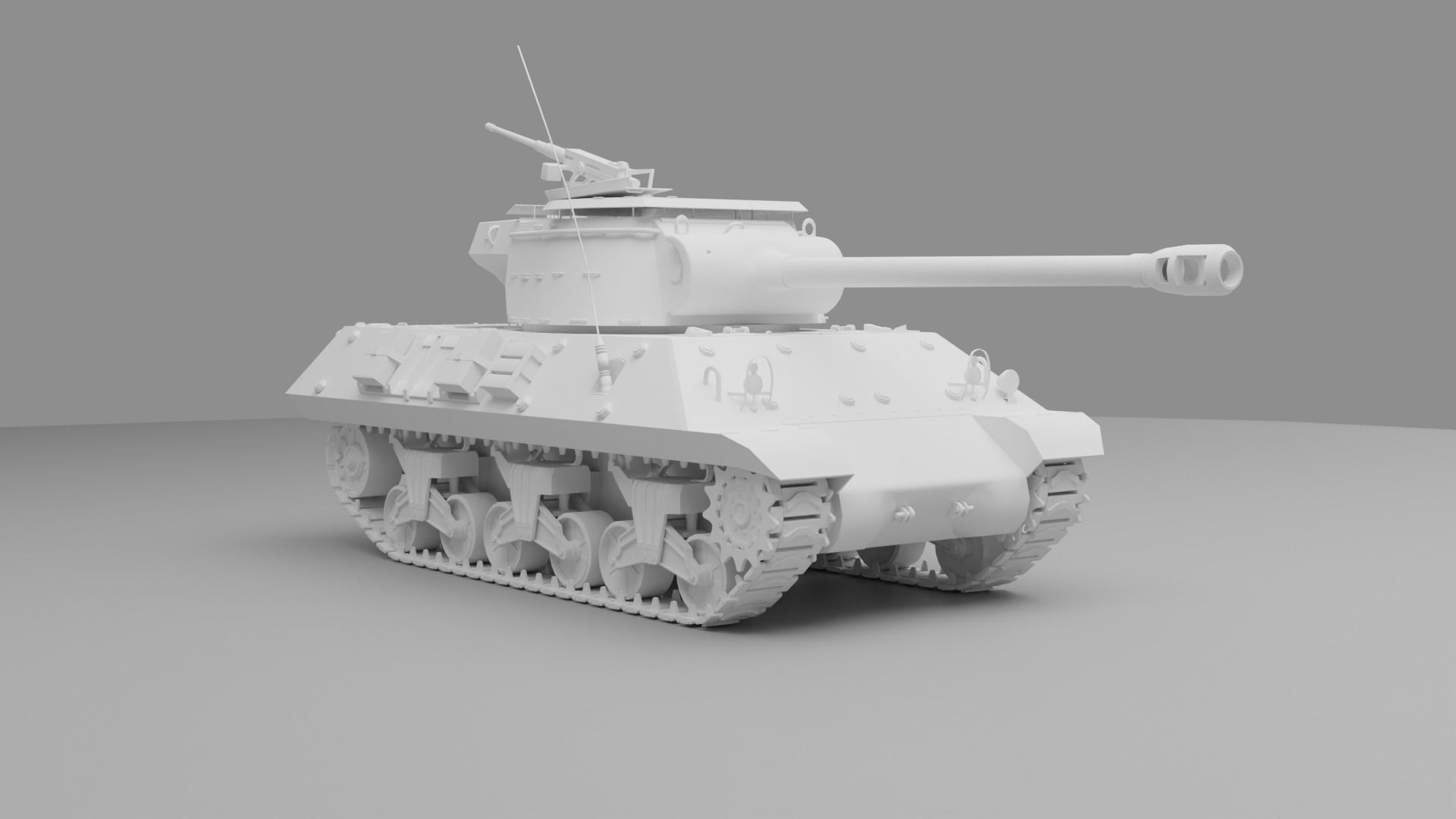 M36 Jackson  American tank destroyer 3D model_10
