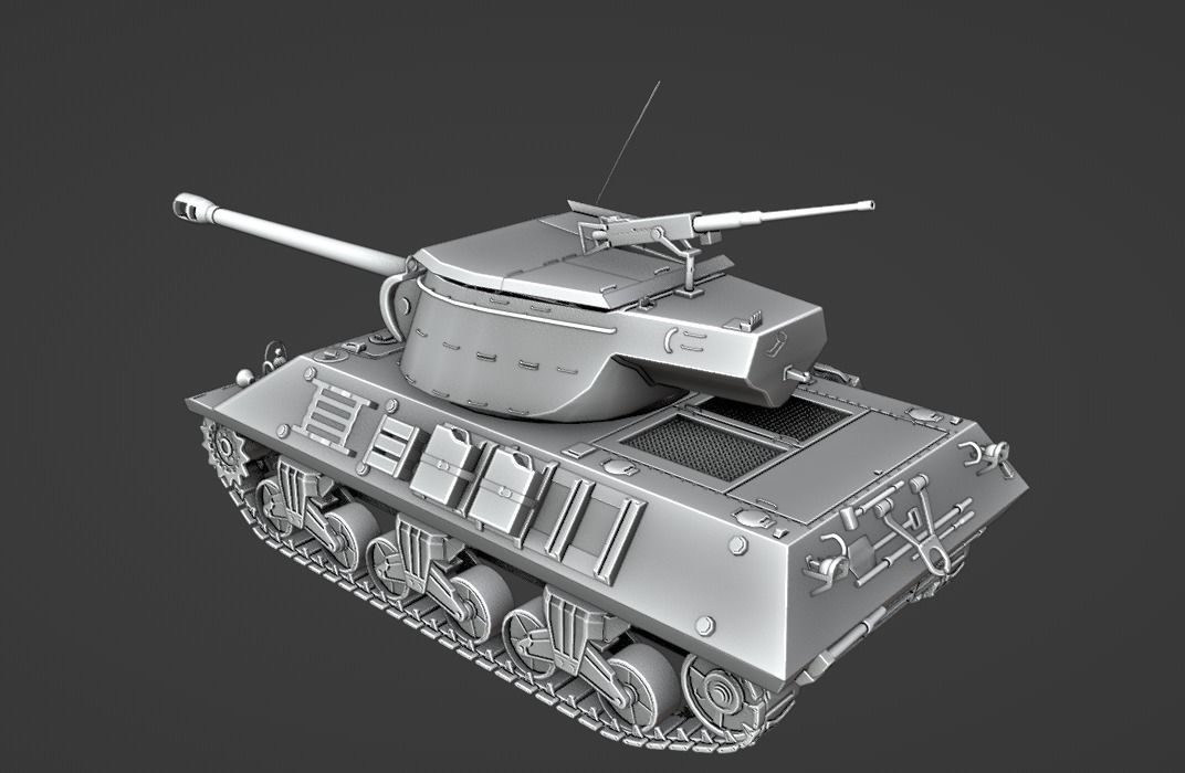 M36 Jackson  American tank destroyer 3D model_16