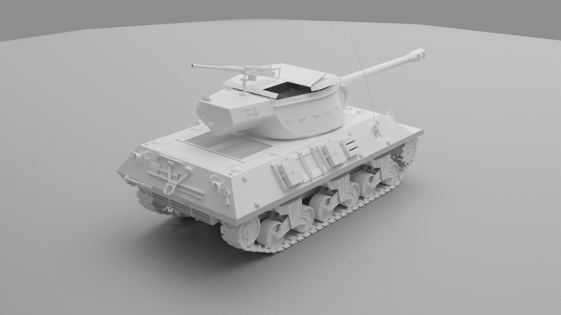 M36 Jackson  American tank destroyer 3D model_12