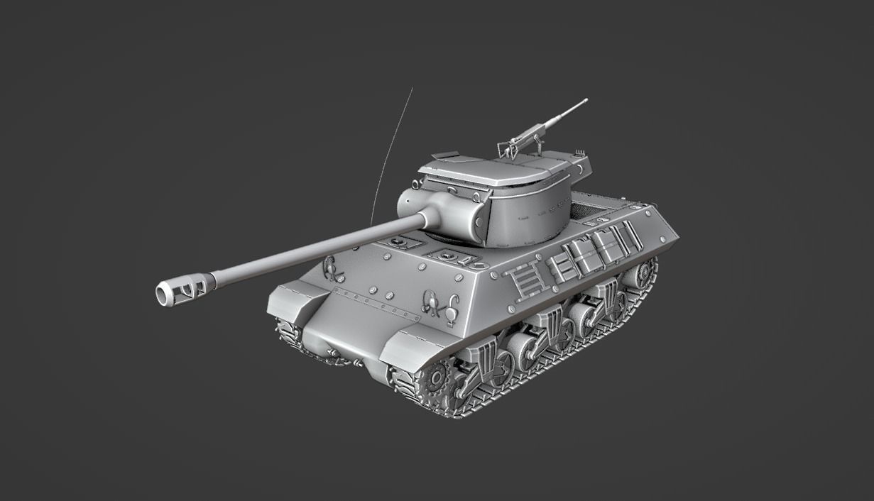 M36 Jackson  American tank destroyer 3D model_15