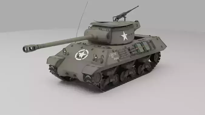 M36 Jackson  American tank destroyer 3D model