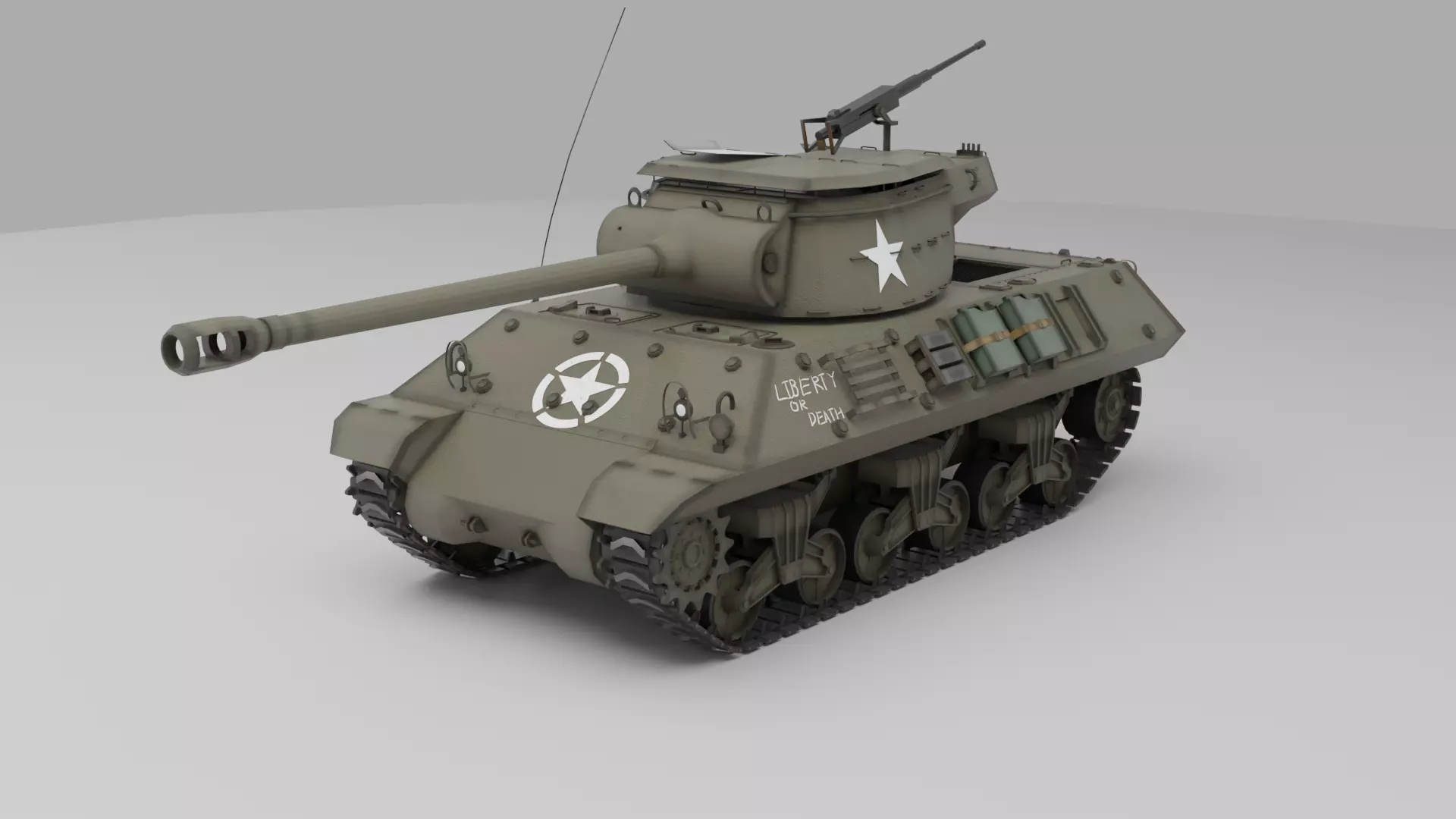 M36 Jackson  American tank destroyer 3D model_0