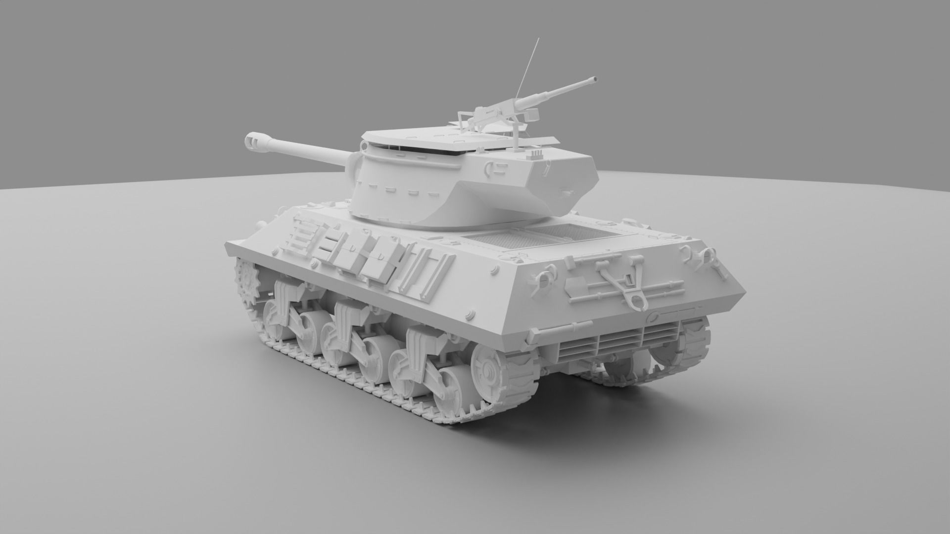 M36 Jackson  American tank destroyer 3D model_11