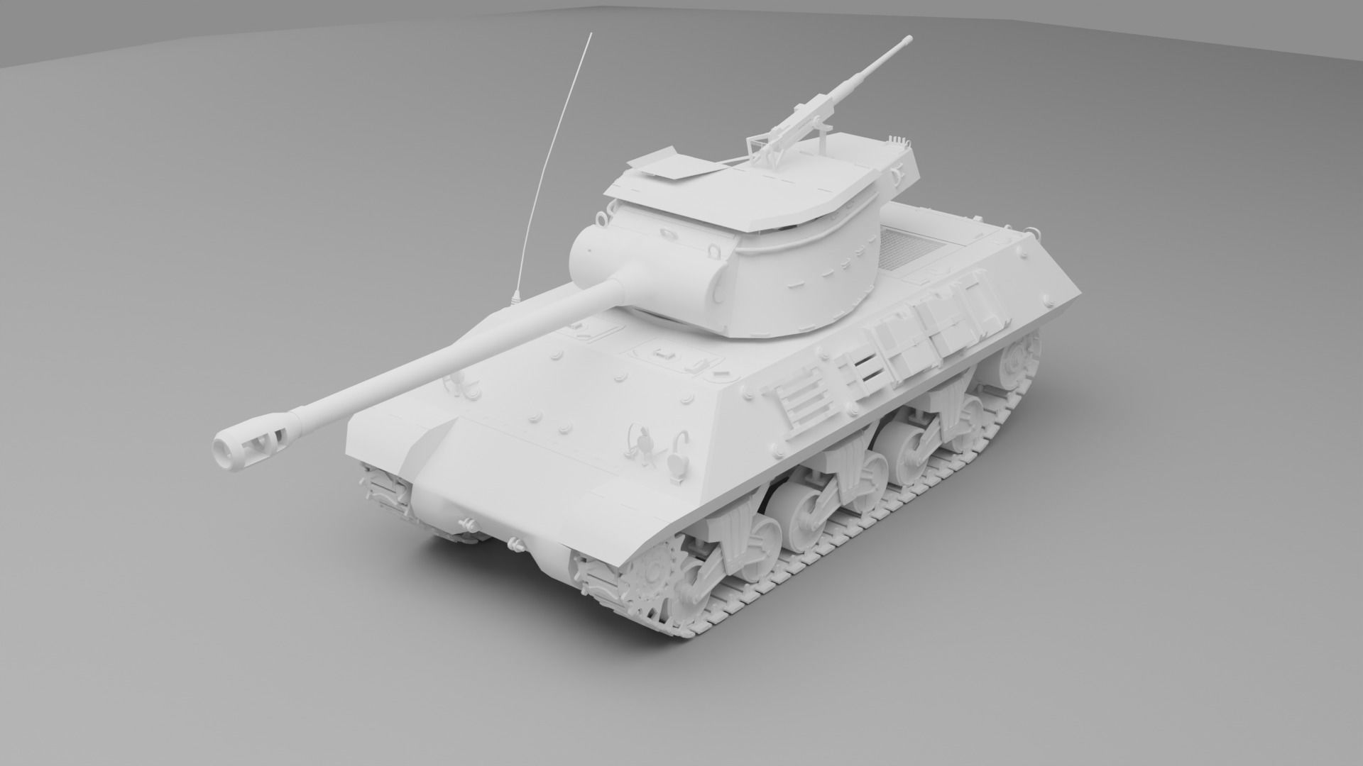 M36 Jackson  American tank destroyer 3D model_9