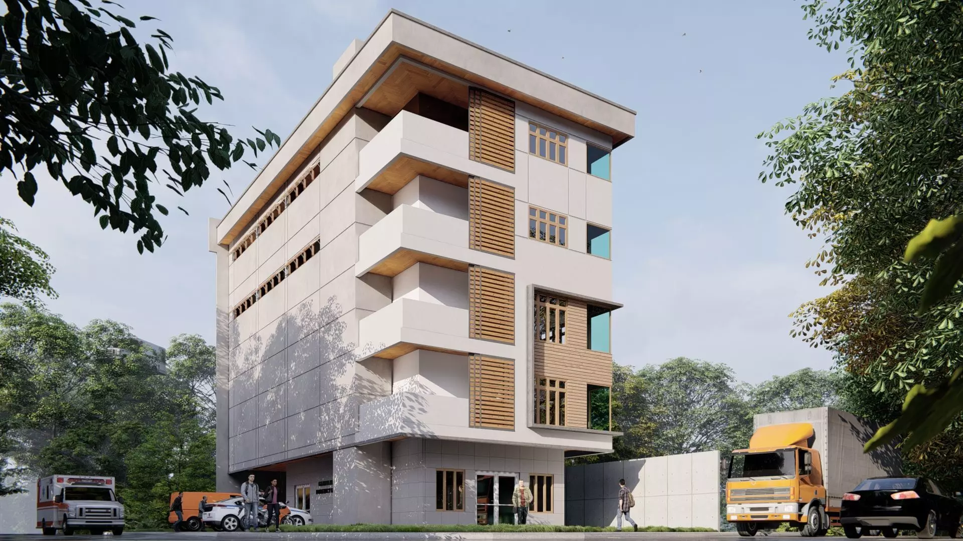 Emergency Operation Center Low-poly 3D model_0