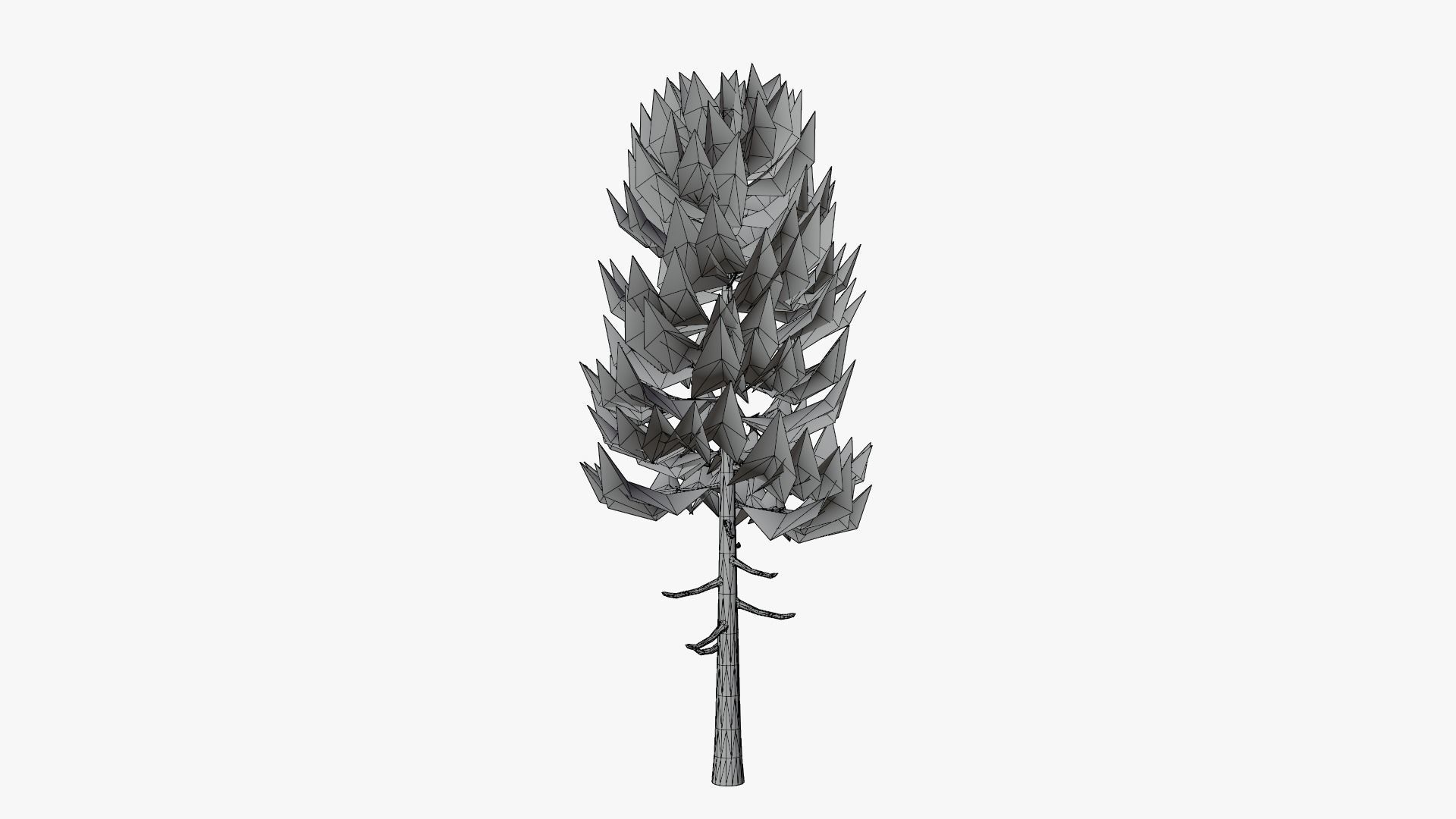 Lowpoly Pine v5 Low-poly 3D model_10